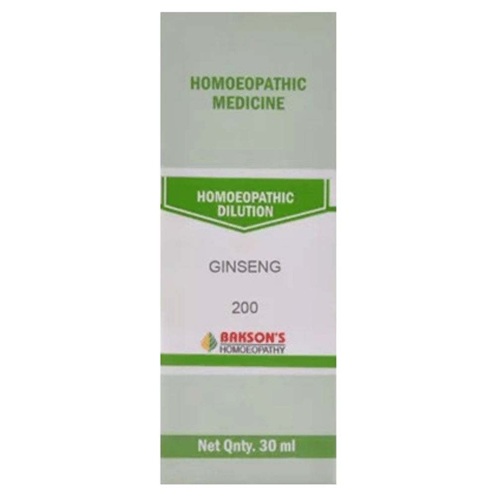 Bakson's Homeopathy  Ginseng Dilution 200