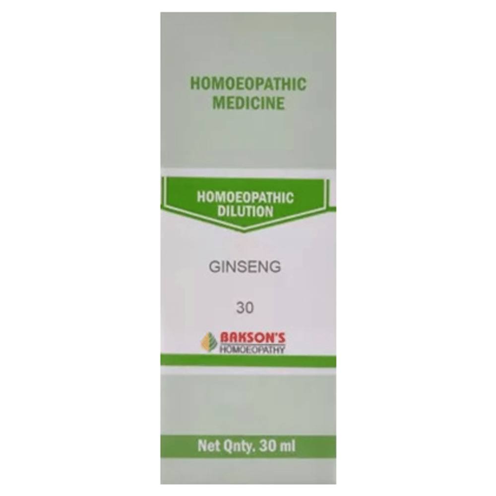 Bakson's Homeopathy  Ginseng Dilution 30