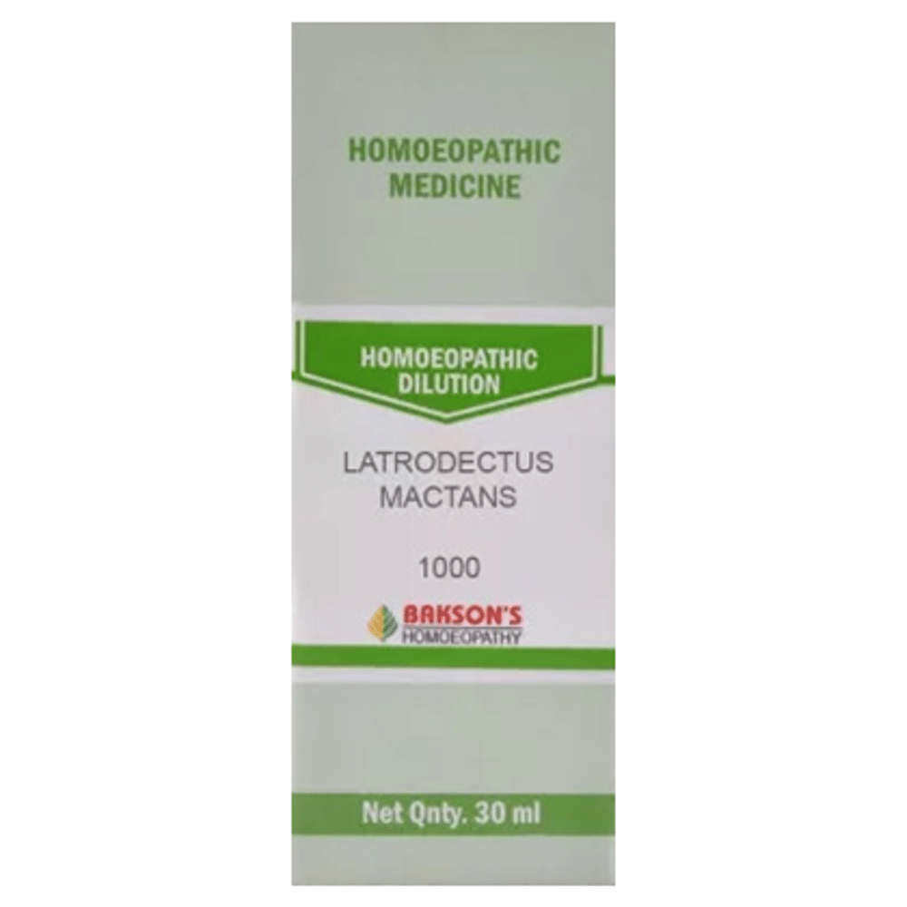 Bakson's Homeopathy Latrodectus Mactans Dilution 1000 CH