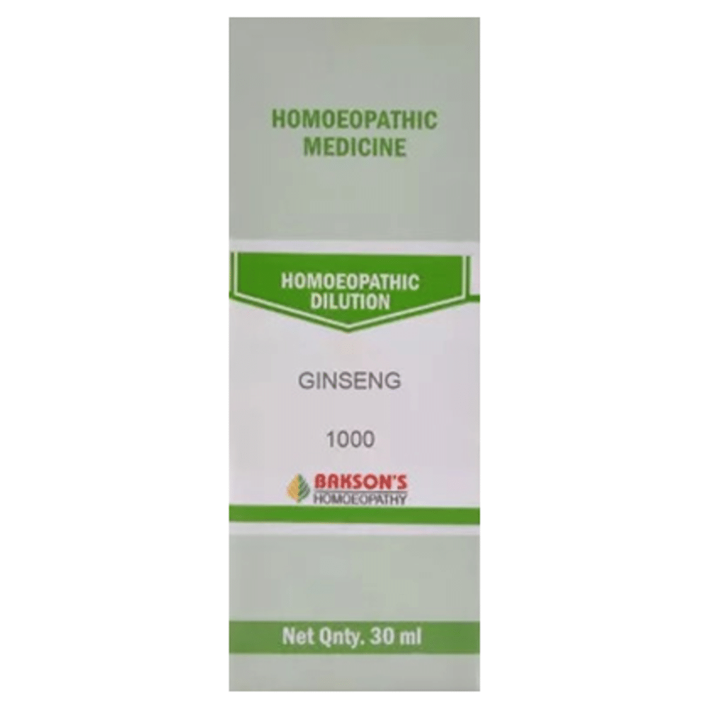 Bakson's Homeopathy  Ginseng Dilution 1000 CH