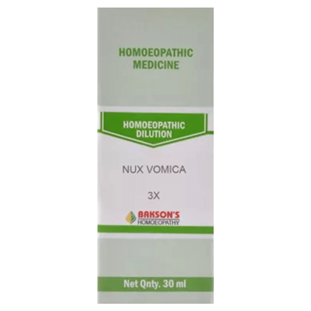 Bakson's Homeopathy Nux Vomica Dilution 3X