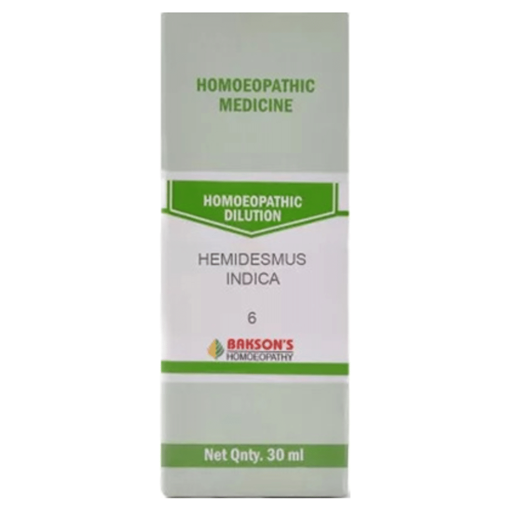 Bakson's Homeopathy Hemidesmus Indica  Dilution 6 CH