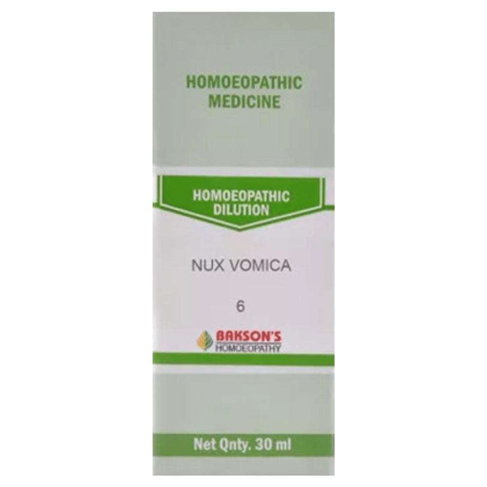 Bakson's Homeopathy Nux Vomica Dilution 6 CH