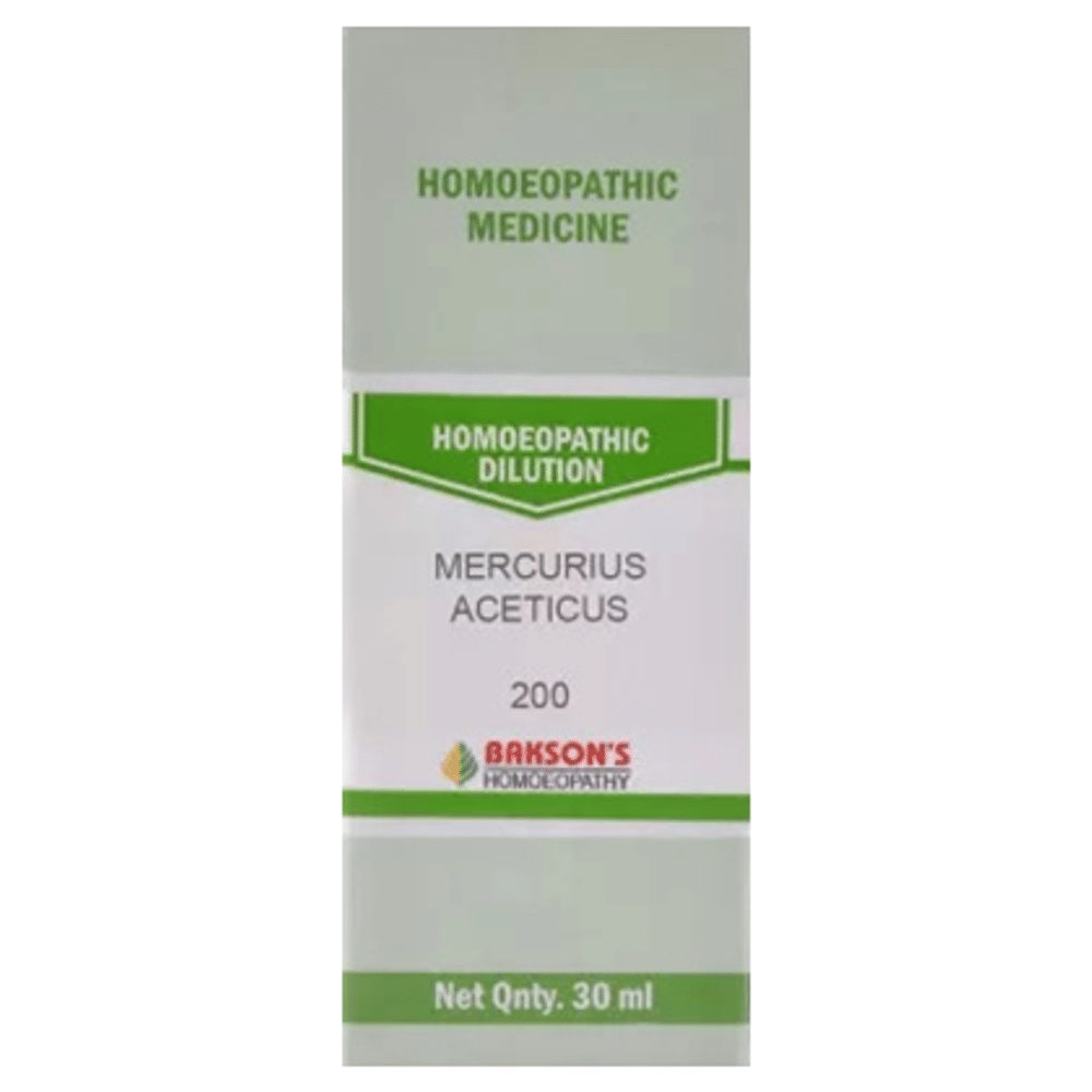 Bakson's Homeopathy  Mercurius Aceticus Dilution 200