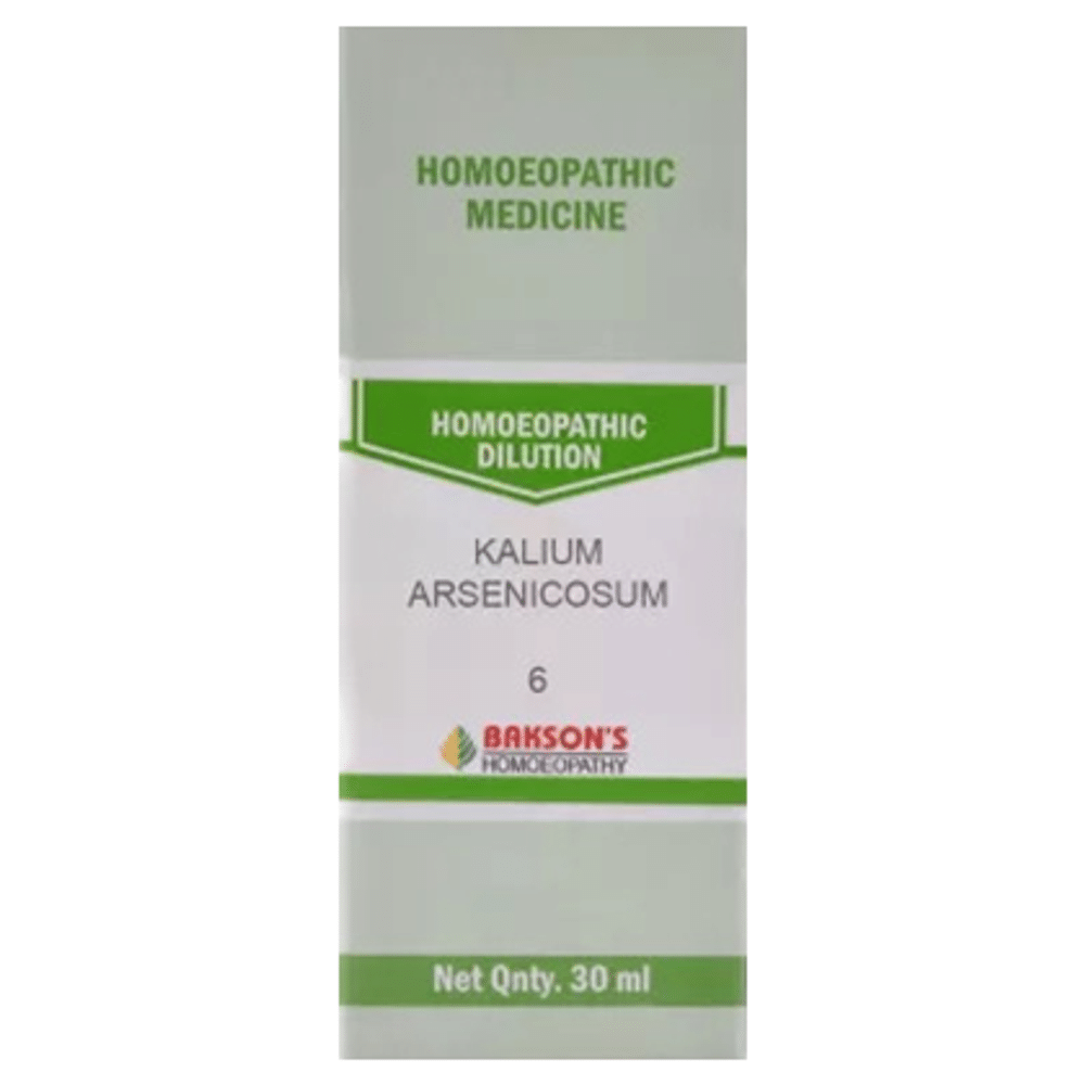 Bakson's Homeopathy Kalium Arsenicosum Dilution 6 CH