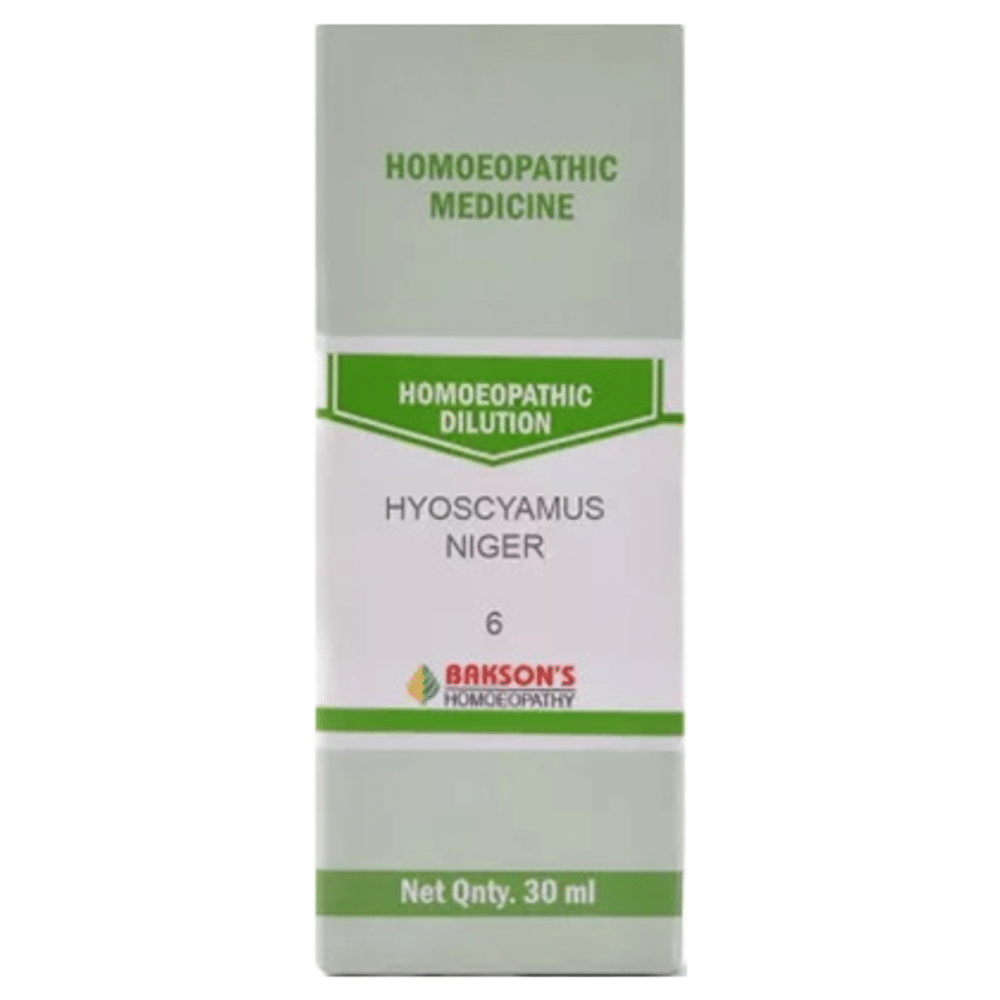 Bakson's Homeopathy Hyoscyamus Niger Dilution 6 CH