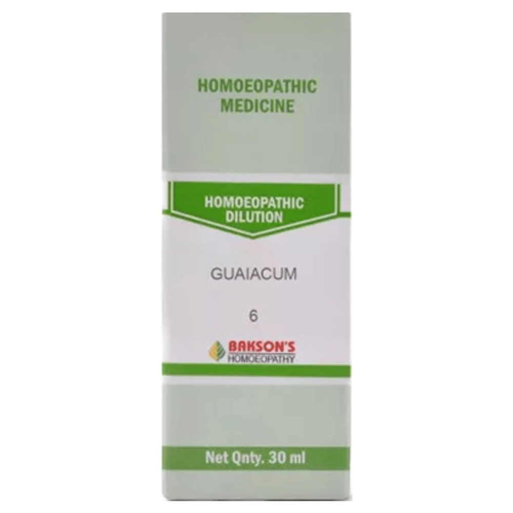 Bakson's Homeopathy Guaiacum Dilution 6 CH