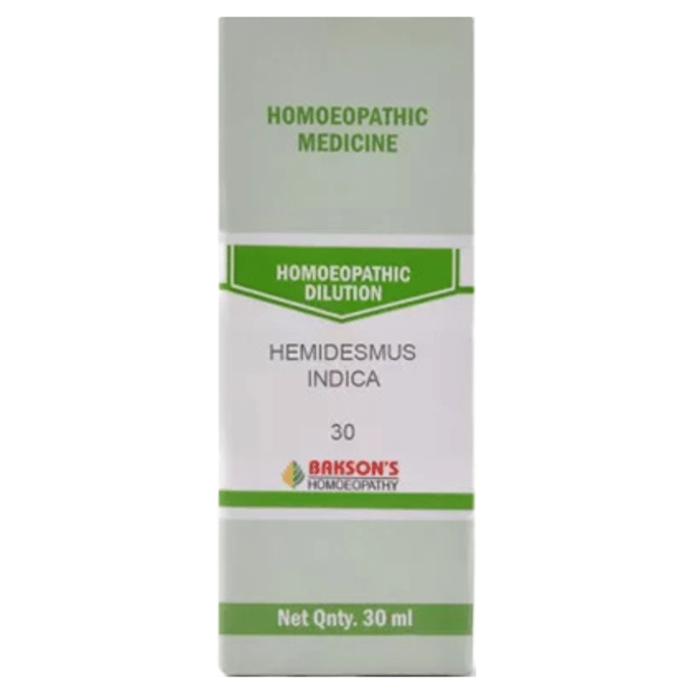 Bakson's Homeopathy Hemidesmus Indica  Dilution 30