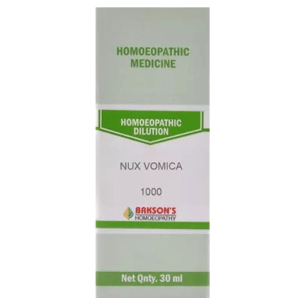 Bakson's Homeopathy Nux Vomica Dilution 1000 CH