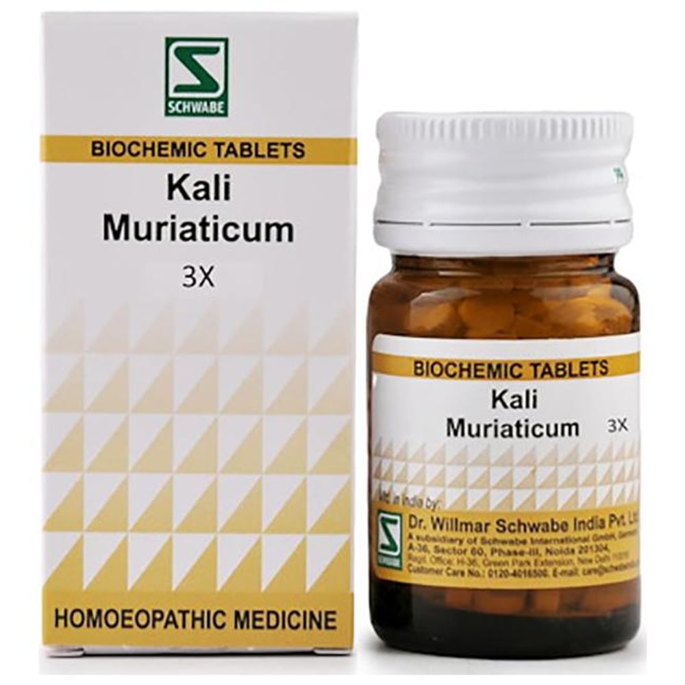 Dr Willmar Schwabe India Kali Muriaticum Biochemic Tablet 3X