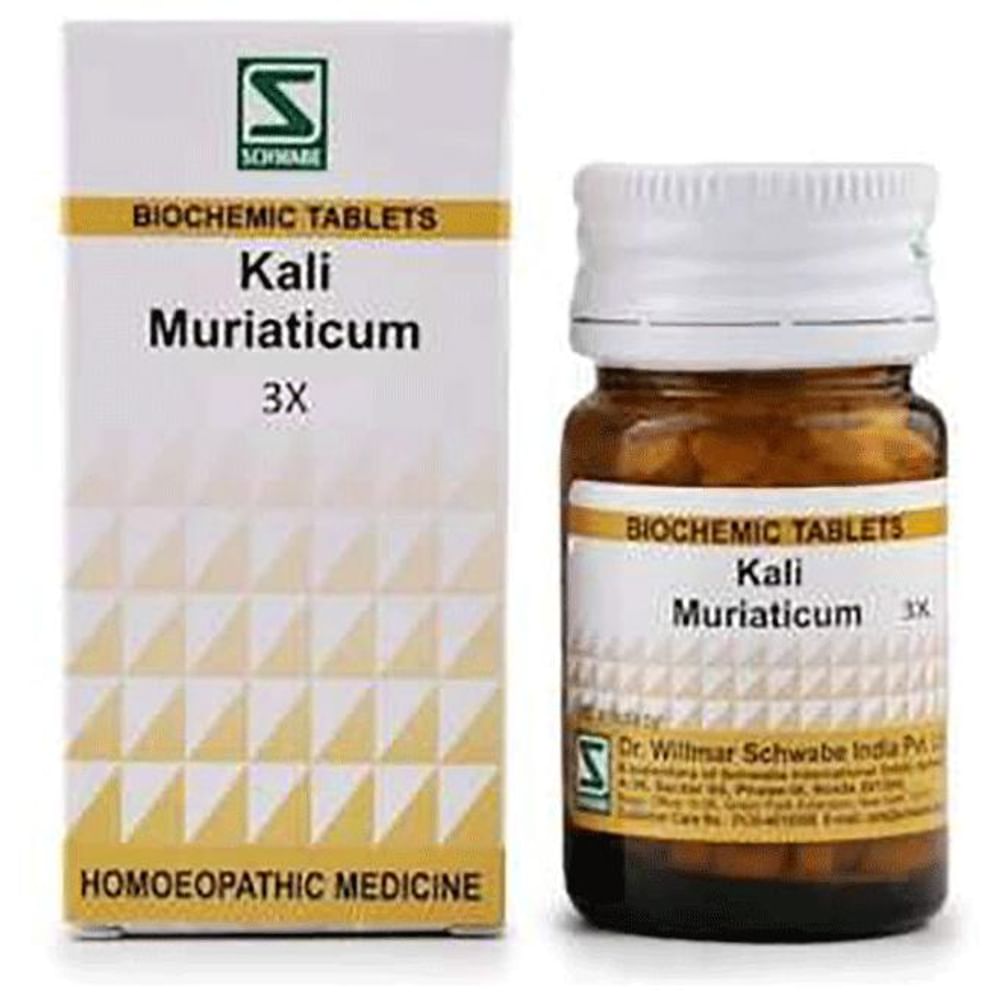 Dr Willmar Schwabe India Kali Muriaticum Biochemic Tablet 3X