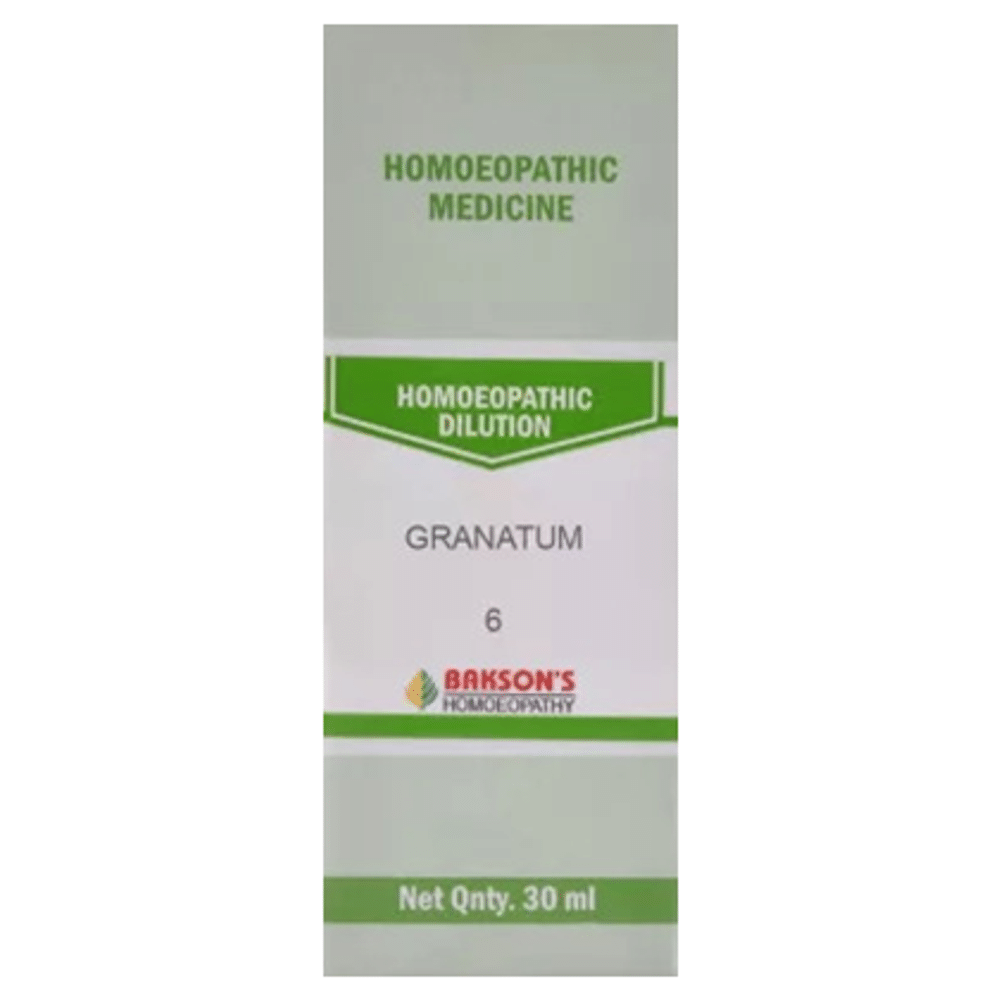 Bakson's Homeopathy Granatum Dilution 6 CH