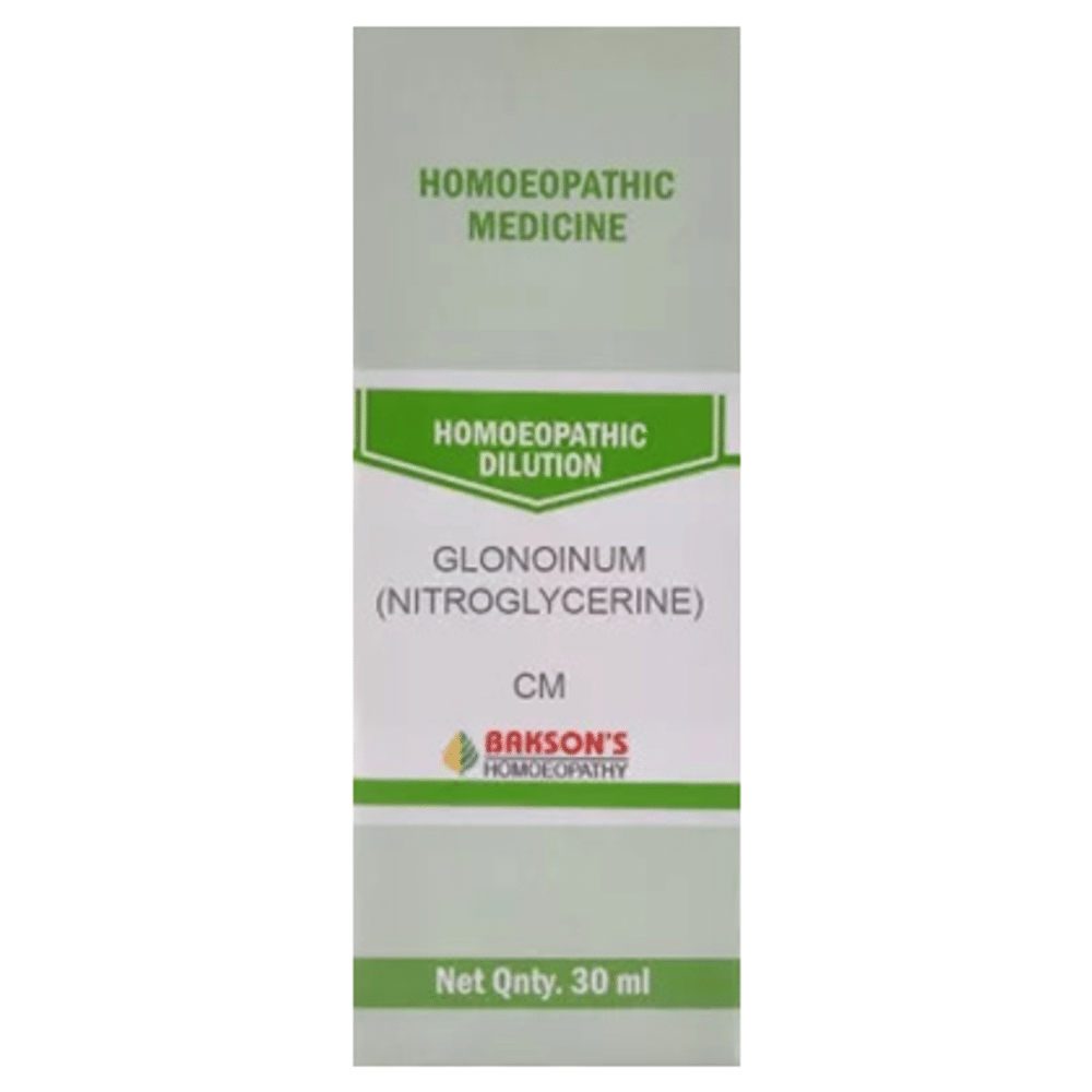 Bakson's Homeopathy Glonoinum (Nitroglycerine) Dilution CM