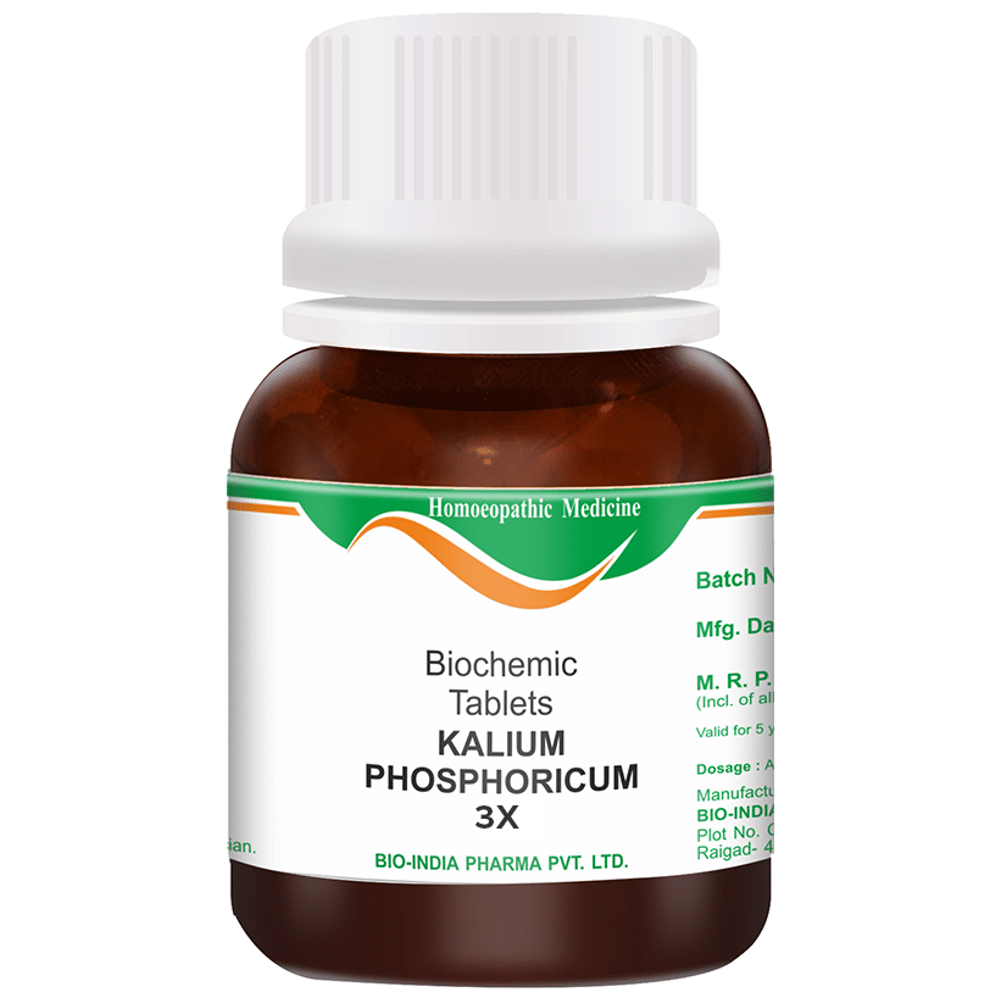 Bio India Kalium Phosphoricum Biochemic Tablet 3X