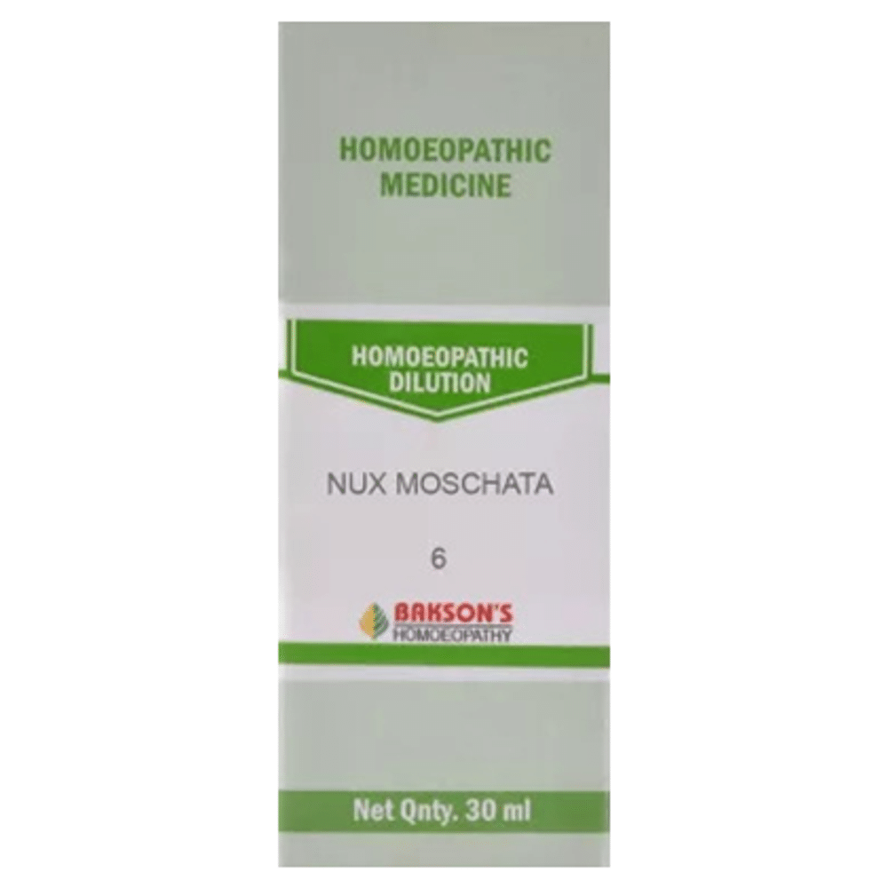 Bakson's Homeopathy Nux Moschata Dilution 6 CH