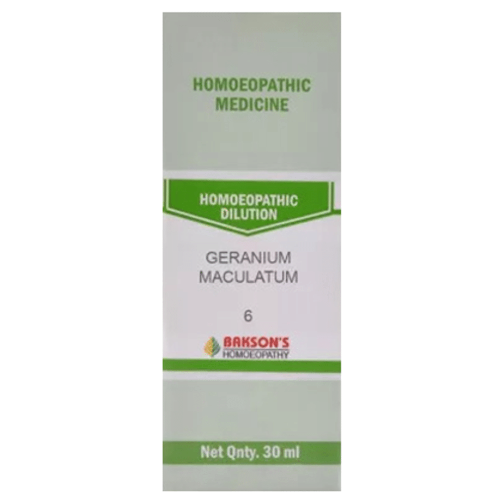 Bakson's Homeopathy Geranium Maculatum Dilution 6 CH