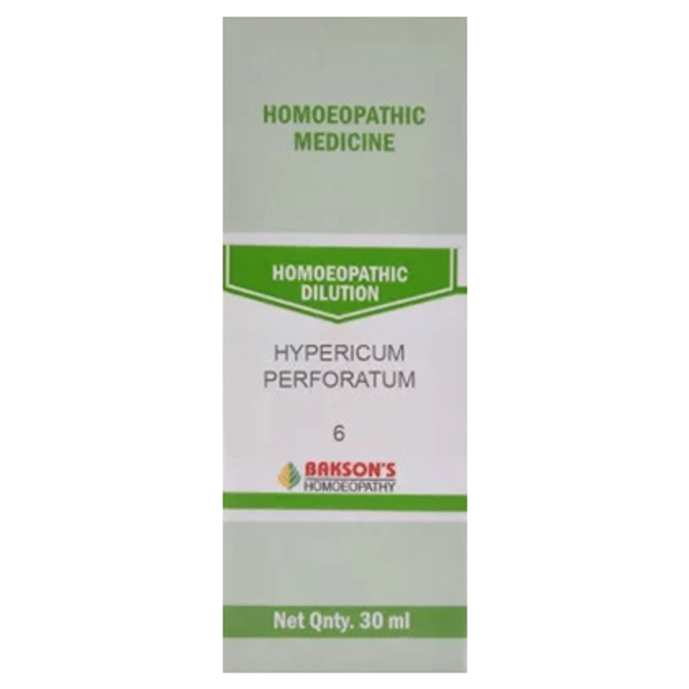 Bakson's Homeopathy Hypericum Perforatum Dilution 6 CH