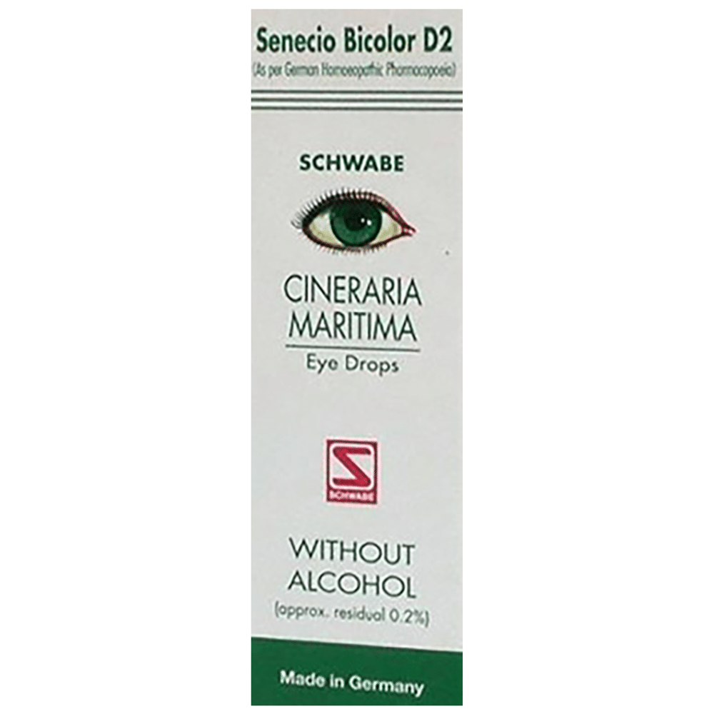 Dr Willmar Schwabe Germany Cineraria Maritima Without Alcohol Eye Drop