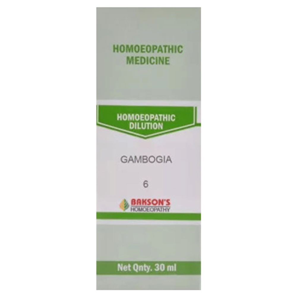 Bakson's Homeopathy Gambogia Dilution 6 CH