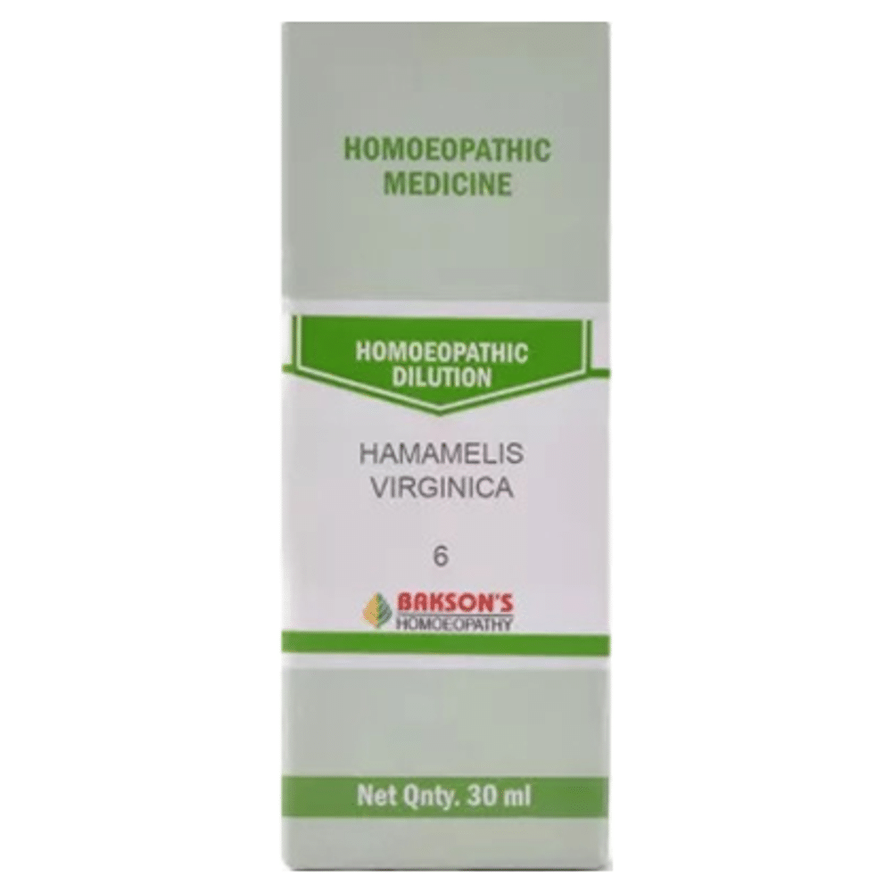 Bakson's Homeopathy Hamamelis Virginica Dilution 6 CH